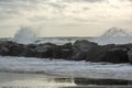 Fiumicino beach in winter Royalty Free Stock Photo