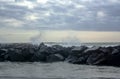 Fiumicino beach in winter Royalty Free Stock Photo