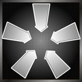 Five arrows Royalty Free Stock Photo