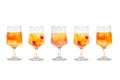 Five Assorted Fruit Cocktails