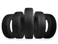 Five automobile tires