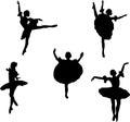 Five ballet dancers