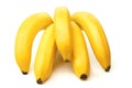 Five bananas isolated on white Royalty Free Stock Photo