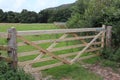 A five bar gate at the entrance to a field Royalty Free Stock Photo