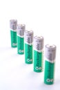 Five Battery in line Royalty Free Stock Photo