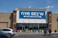 Five Below Retail Store. Five Below is a chain that sells products that cost up to $5 III Royalty Free Stock Photo