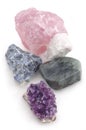 Five big gemstones crystals