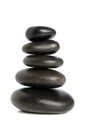 Five Black Stones Balanced