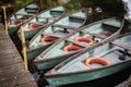 Five boats at the pier