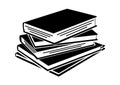 Stack of books in flat style icon full resizable editable vector