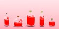 Five bottles of jam illustration