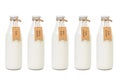 Five bottles of milk Royalty Free Stock Photo