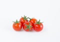 Cherry tomatoes on white background. Royalty Free Stock Photo