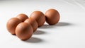 The setting is minimalistic enhancing the focus on the eggs themselves Royalty Free Stock Photo