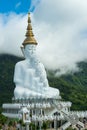 Five Buddha statues sitting at Wat Pha Sorn Kaew Temple or Wat P