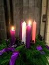 The five candles of Advent Royalty Free Stock Photo