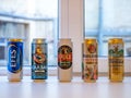 Five cans of beer in Russia