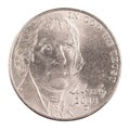 Five cent coin. Money United States of America. 3rd president. American cash. Financial marketplaces. US Bank