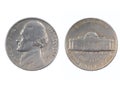 Five cents USA 1962 Royalty Free Stock Photo