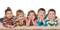 Five cheerful children Royalty Free Stock Photo