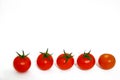 Five cherry tomatoes Royalty Free Stock Photo