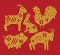 five chinese zodiac animals