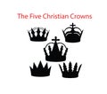 The Five Christian Crown Silhouettes