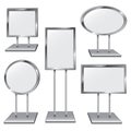 Five Chrome Sign Holders