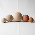 Of each sphere is textured and slightly rough characteristic of Royalty Free Stock Photo