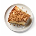 Top View Of Five Coffee Cakes With Cup Of Coffee On White Background