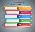 Five color book - business infographic.