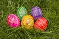 Five Colored Easter Eggs Royalty Free Stock Photo