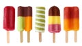 Five colorful popsicles