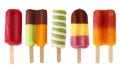 Five colorful popsicles Royalty Free Stock Photo