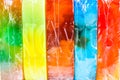 Five colorful soap pieces close up. Use as colorful abstract background Royalty Free Stock Photo