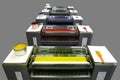 Five colour printing press