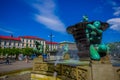 Five Continents water fountain in Jarntorget