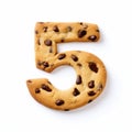 Kawaiipunk Cookies: Numerals Fifty-five On White Background