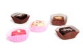 Five delicious pink petit four