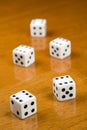 Five dices Royalty Free Stock Photo