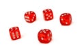 Five dices. Royalty Free Stock Photo