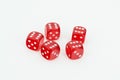Five dices Royalty Free Stock Photo