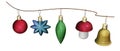 Traditional Christmas Granular Glass Decorations