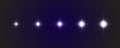 Five different stars on a dark blue background. Raste r#1 Royalty Free Stock Photo