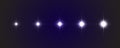 Five different stars on a dark blue background. Raste r#1 Royalty Free Stock Photo