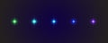 Five different stars on a dark blue background. Raster #5 Royalty Free Stock Photo