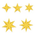 Five different stars Royalty Free Stock Photo