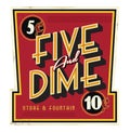 Five and Dime General Store Main Street Vintage Sign Royalty Free Stock Photo