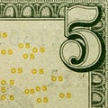 The five dollars details