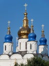 The five-domes of St Sophia-Assumption Cathedral. Tobolsk Kremlin. Tobolsk. Russia